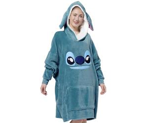 Disney Lilo & Stitch Oversize Hoodie Cozy avec Oreilles pour Femmes - Ohana Surdimensionné Pull Douillet pour Femmes Pull Moelleux pour Couverture Bleu