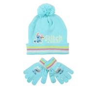 Disney Lilo & Stitch, Pack Bonnet + Gants, Enfant, Extensible (1 à 12 Ans), Doux, Mignon, Chaud, Chapeaux, Fille, Garçon, Modèle DIS LIS 5238D088 S1-TU