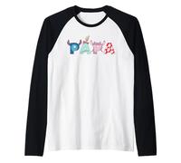 Disney Lilo & Stitch Papa Father's Day Birthday Family Trip Manche Raglan