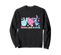 Disney Lilo & Stitch Peace Love Stitch Groovy Style Quote Sweatshirt