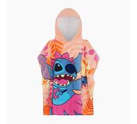 Disney Lilo & Stitch Poncho pour enfant Motif Stitch Serviette de plage Serviette de bain Serviette de bain Peignoir à capuche 100 % coton 120 x 60 cm