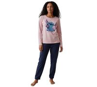Disney Lilo & Stitch Pyjama pour femme - Ensemble pyjama Sweet Thing avec haut à manches longues et pantalon Rose/bleu