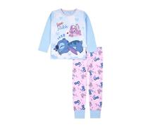 Disney Lilo & Stitch Pyjama Stitch pour filles | Cadeaux Stitch pour filles | Ensemble de pyjama Stitch & Angel en coton | Vêtements de nuit pour filles Produit officiel Stitch, bleu, 9-10 Years