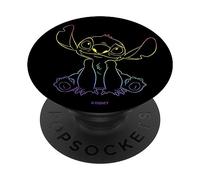 Disney Lilo & Stitch Rainbow Gradient Stitch PopSockets PopGrip Adhésif