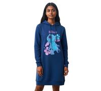 Disney Lilo & Stitch Robe surdimensionnée à capuche à manches longues pour femme Bleu