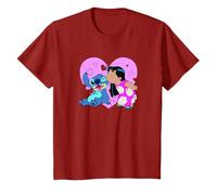 Disney Lilo & Stitch Saint Valentin Lilo Heart Kiss T-Shirt