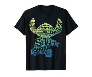 Disney Lilo & Stitch Silhouette Gradient Word Fill T-Shirt