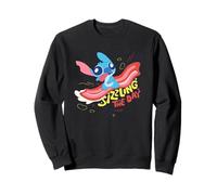 Disney Lilo & Stitch Sizzling The Day Bacon Surfing Logo Sweatshirt