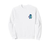 Disney Lilo & Stitch Small Pose Sweatshirt, Unisexe pour adultes, Blanc, S
