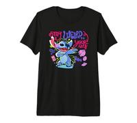 Disney Lilo & Stitch Stay Weird To Your Self Colorful Sketch T-shirt haut de gamme