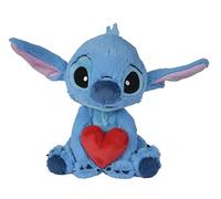 Simba Peluche Disney Stitch avec cœur 25 cm, câlin, dès 0 ans