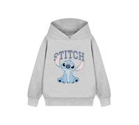 Disney Lilo & Stitch Sweat à Capuche Fille | Stitch College Hoodie Graphique à Manches Courtes en Gris | Sweat à Capuche Tendance Collégiale Cadeau de Marchandise Confortable