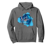 Disney Lilo & Stitch Tropical Breakout Sweat à Capuche, Unisexe pour adultes, Asphalte, S