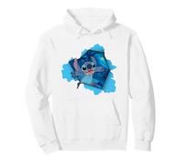 Disney Lilo & Stitch Tropical Breakout Sweat à Capuche, Unisexe pour adultes, Blanc, L