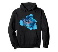 Disney Lilo & Stitch Tropical Breakout Sweat à Capuche, Unisexe pour adultes, Noir, L