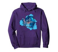 Disney Lilo & Stitch Tropical Breakout Sweat à Capuche, Unisexe pour adultes, Violet, L