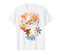 Disney Lilo & Stitch Ukulele Tropical Portrait Outline T-Shirt