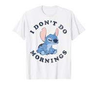 Disney Lilo & Stitch Vintage I Don't Do Mornings Stitch V2 T-Shirt