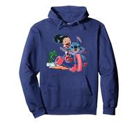 Disney Lilo & Stitch Wild Ride Sweat à Capuche, Unisexe pour adultes, Bleu Marine, XXL