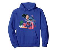 Disney Lilo & Stitch Wild Ride Sweat à Capuche, Unisexe pour adultes, Bleu Royal, S