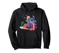Disney Lilo & Stitch Wild Ride Sweat à Capuche, Unisexe pour adultes, Noir, L