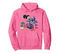 Disney Lilo & Stitch Wild Ride Sweat à Capuche, Unisexe pour adultes, Rose vif, S
