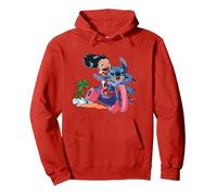 Disney Lilo & Stitch Wild Ride Sweat à Capuche, Unisexe pour adultes, Rouge, XL