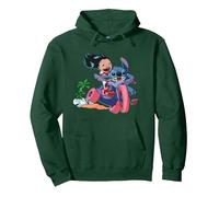 Disney Lilo & Stitch Wild Ride Sweat à Capuche, Unisexe pour adultes, Vert Forêt, XXL