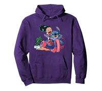 Disney Lilo & Stitch Wild Ride Sweat à Capuche, Unisexe pour adultes, Violet, XXL