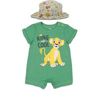 Disney Lion King Baby Boys Romper & Sunhat Set 6-9 Months Green