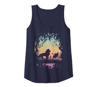 Disney Lion King Gradient Jungle Trio Débardeur, Femme, Bleu Marine, S