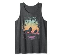 Disney Lion King Gradient Jungle Trio Débardeur, Homme, Chiné Foncé, S