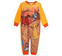 Disney Lion King, Pyjama Simba en polaire pour enfant Le Roi Lion, Combinaison pour garçon ou filles, Orange, 18-24 Mois