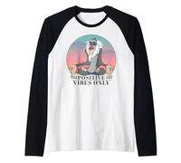 Disney Lion King Rafiki Positive Vibes Only Manche Raglan