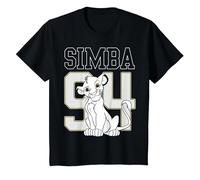 Disney Lion King Simba 94 T-Shirt, Enfant, Noir, 4 ans