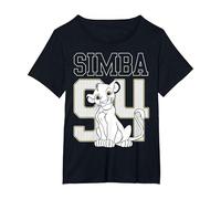 Disney Lion King Simba 94 T-Shirt, Femme Grandes tailles, Noir, 3X