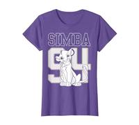 Disney Lion King Simba 94 T-Shirt, Femme, Violet Chiné, XS