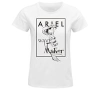 Disney « Little Mermaid - Ariel Wave Maker » WODLITLTS030 T-Shirt Femme, Blanc, Taille XL