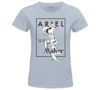 Disney « Little Mermaid - Ariel Wave Maker » WODLITLTS030 T-Shirt Femme, Bleu, Taille XL