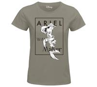 Disney « Little Mermaid - Ariel Wave Maker » WODLITLTS030 T-Shirt Femme, Kaki, Taille M