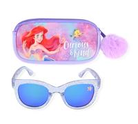 Disney Little Mermaid Lunettes de soleil pour filles avec étui assorti Protection UV pour enfants de 3 ans Coffret cadeau, violet