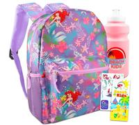 Disney Little Mermaid Sac à dos pour enfants - Ensemble avec sac à dos Ariel de 40,6 cm, bouteille d'eau, autocollants, plus | La petite sirène pour filles, Disney Sac à dos princesse, Princess Ariel
