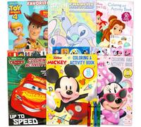 Disney Livres de coloriage classiques en vrac pour enfants - Ensemble d'activités de coloriage avec autocollants Comprend Mickey Mouse, Minnie, Princesse, plus d'activités pour garçons et filles