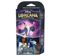 Disney Lorcana Jeu de Cartes à Collectionner : Ascension des inondations - Deck de démarrage améthyste et Acier (Anglais)