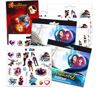 Disney Lot d'autocollants Descendants pour fête - Plus de 240 autocollants Descendants avec tatouages bonus (12 feuilles d'autocollants, fournitures de fête Descendants)
