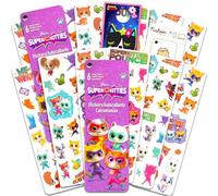 Disney Lot d'autocollants Super Kitties pour filles et enfants - Ensemble de cadeaux de fête avec 12 feuilles d'autocollants Super Kitties pour fête d'anniversaire d'enfants | Ensemble d'accessoires