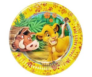 Disney Lot de 10 assiettes de fête d'anniversaire Timon Pumbaa et Simba du Roi Lion 19,5 cm