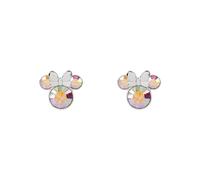 Disney Lot de 100 boucles d'oreilles à tige Minnie Mouse en argent sterling plaqué argent avec cristaux