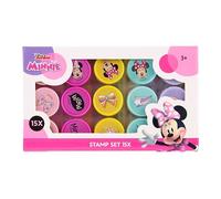 Disney Lot de 15 tampons Minnie Mouse - Kit de bricolage pour enfants avec 15 tampons - À partir de 3 ans - Produit sous licence junior