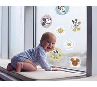 Disney Lot de 2 feuilles de stickers pour fenêtre Motif Mickey Rise and Shine Bubbles 30 x 30 cm, Coloré